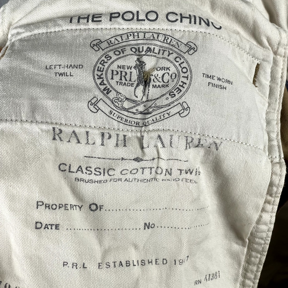 Polo Ralph Lauren Chino Pant Mens 36x34 Tan Stretch Classic Fit Twill Preppy - Picture 15 of 16